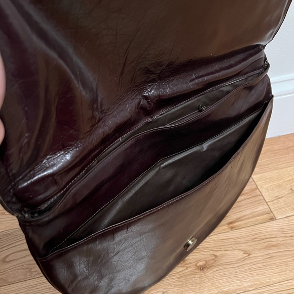 Vintage Brown Leather Bloomingdales Purse made in Italy - Picture 10 of 14